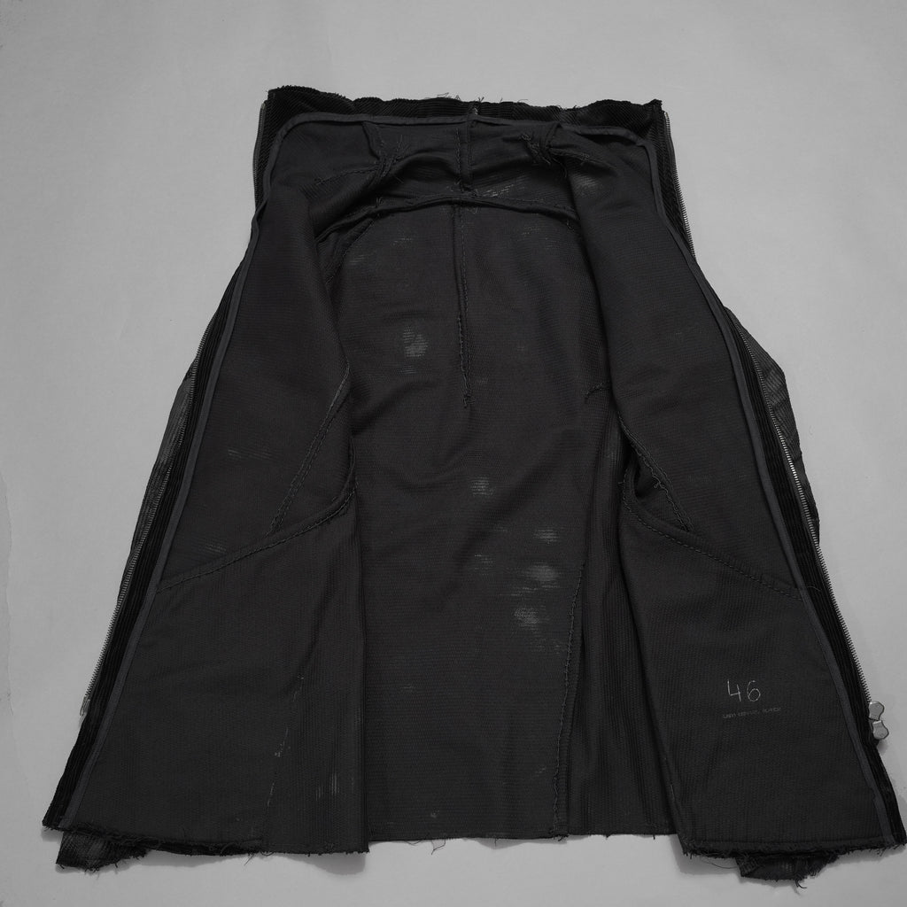 Leon Emanuel Blanck レオン エマニュエル ブランク / 美品 18AW FORCED STRAIGHTJACKET HEAVY CHORD with LATEX TREATMENT コーティング ジャケット / size 46  (BLACK)