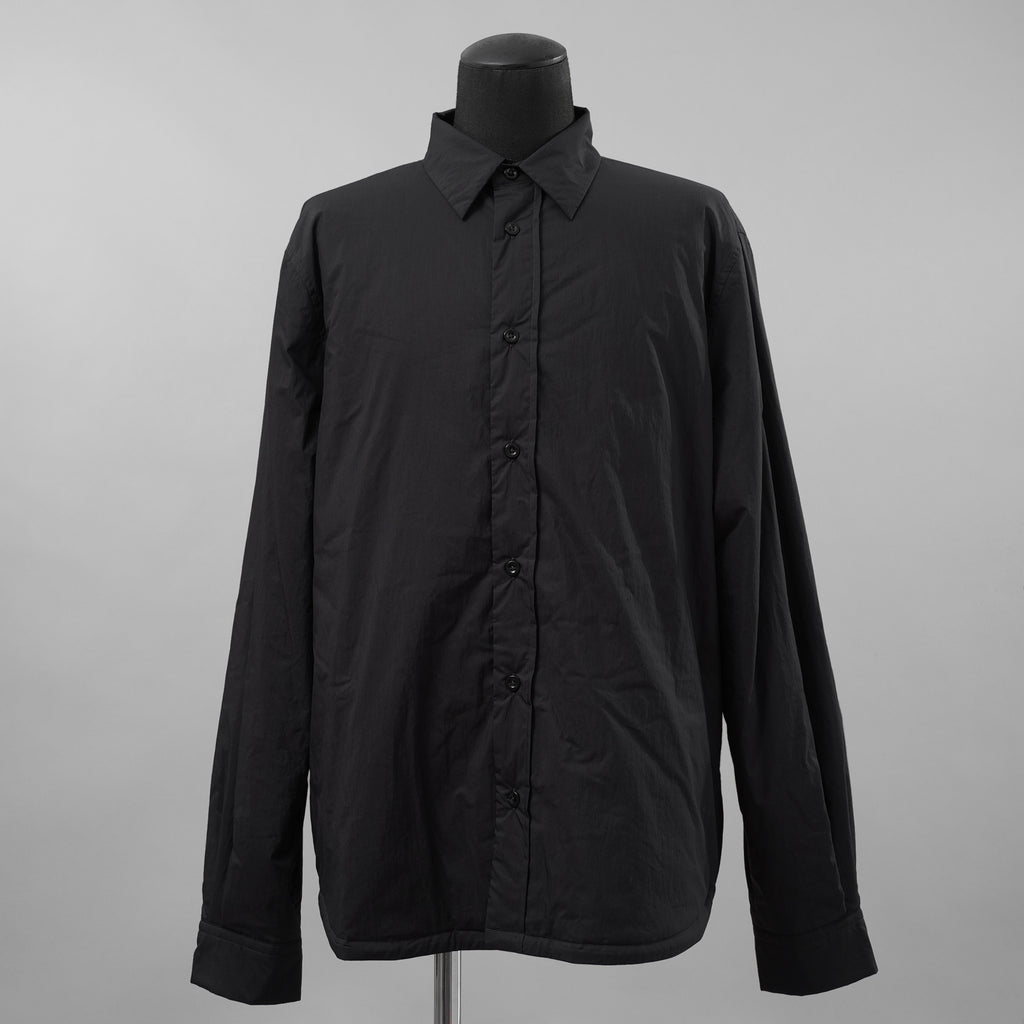 Ten c テンシー / 美品 24AW PADDED SHIRT / PIECE DYED COTTON/NYLON POPLIN パデッドシャツ ジャケット / 24CTCUS06299 / size 43 (BLACK)