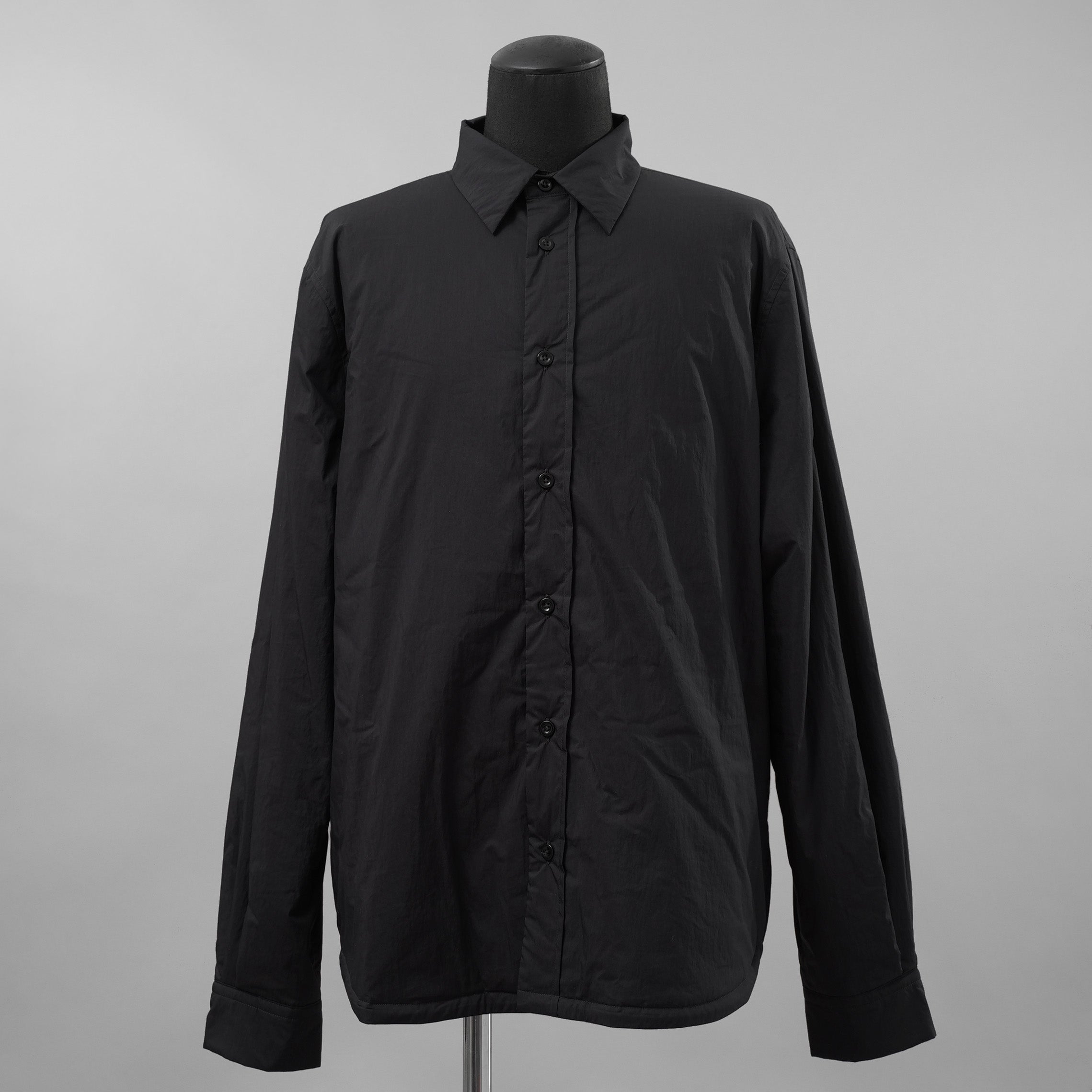 Ten c テンシー / 美品 24AW PADDED SHIRT / PIECE DYED COTTON/NYLON POPLIN パデッドシャツ ジャケット / 24CTCUS06299 / size 43 (BLACK)