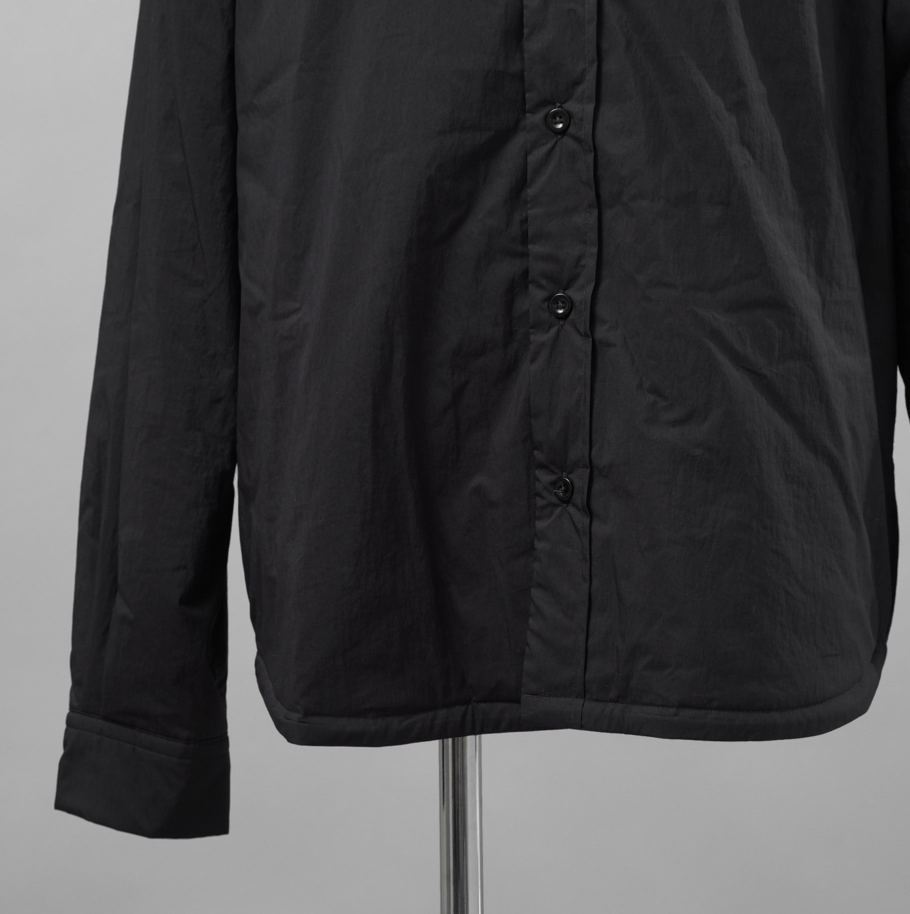 Ten c テンシー / 美品 24AW PADDED SHIRT / PIECE DYED COTTON/NYLON POPLIN パデッドシャツ ジャケット / 24CTCUS06299 / size 43 (BLACK)