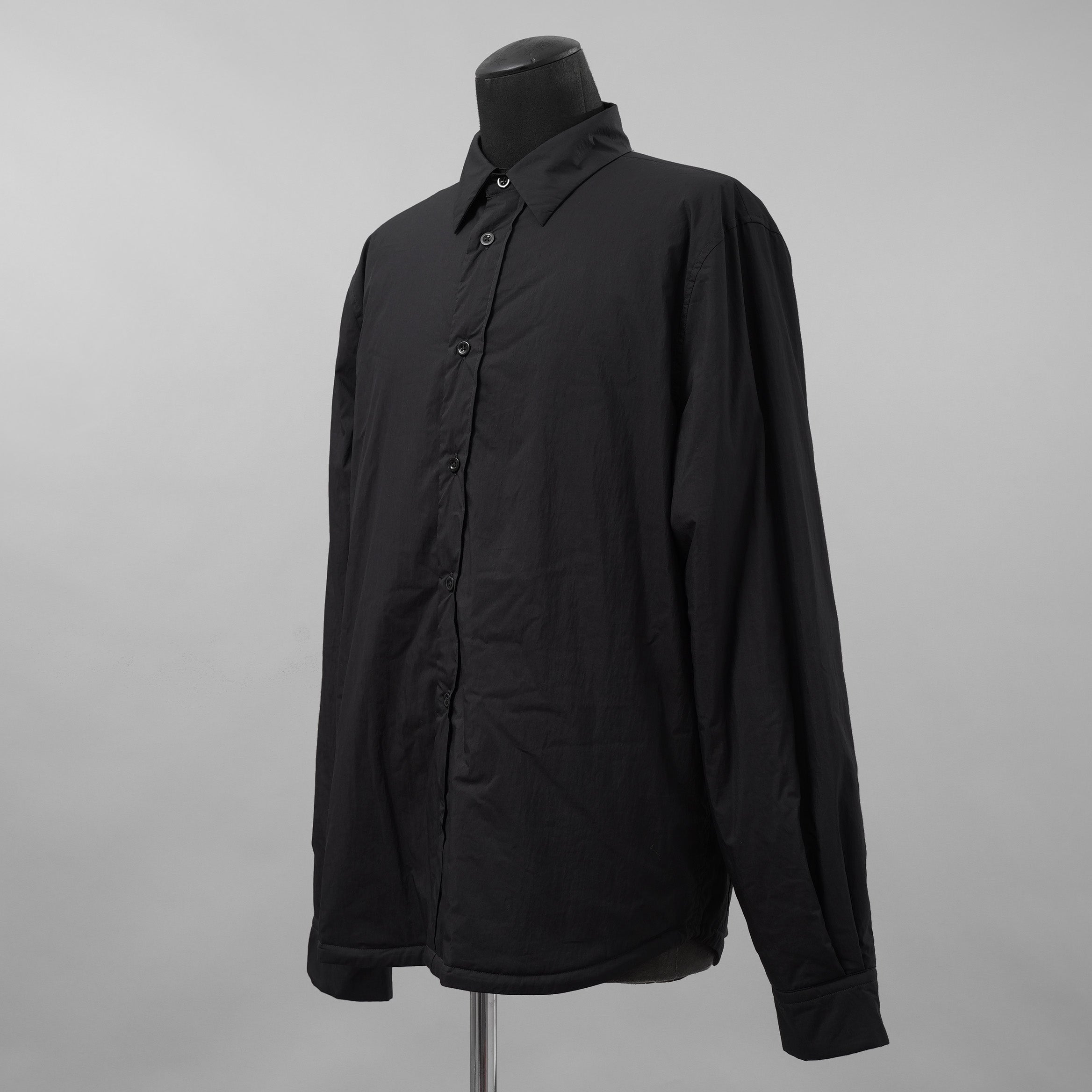 Ten c テンシー / 美品 24AW PADDED SHIRT / PIECE DYED COTTON/NYLON POPLIN パデッドシャツ ジャケット / 24CTCUS06299 / size 43 (BLACK)