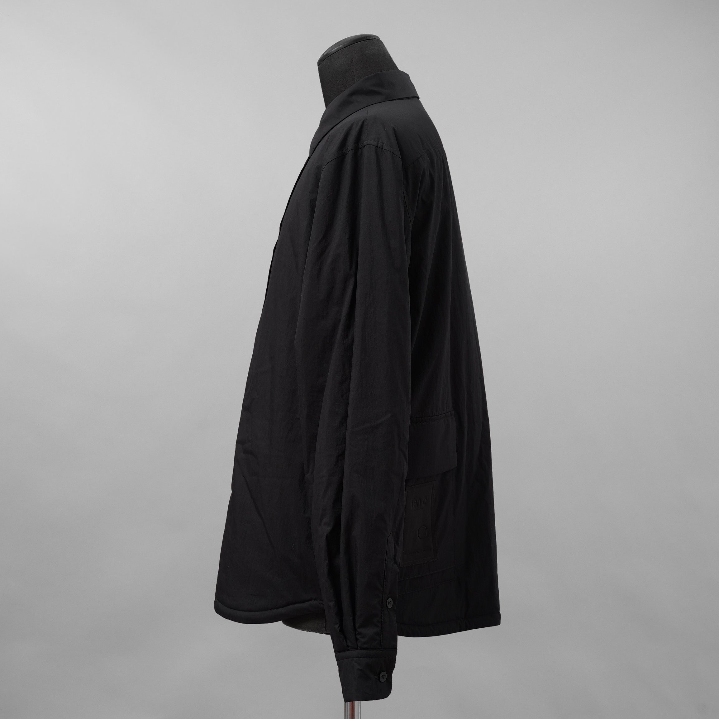 Ten c テンシー / 美品 24AW PADDED SHIRT / PIECE DYED COTTON/NYLON POPLIN パデッドシャツ ジャケット / 24CTCUS06299 / size 43 (BLACK)