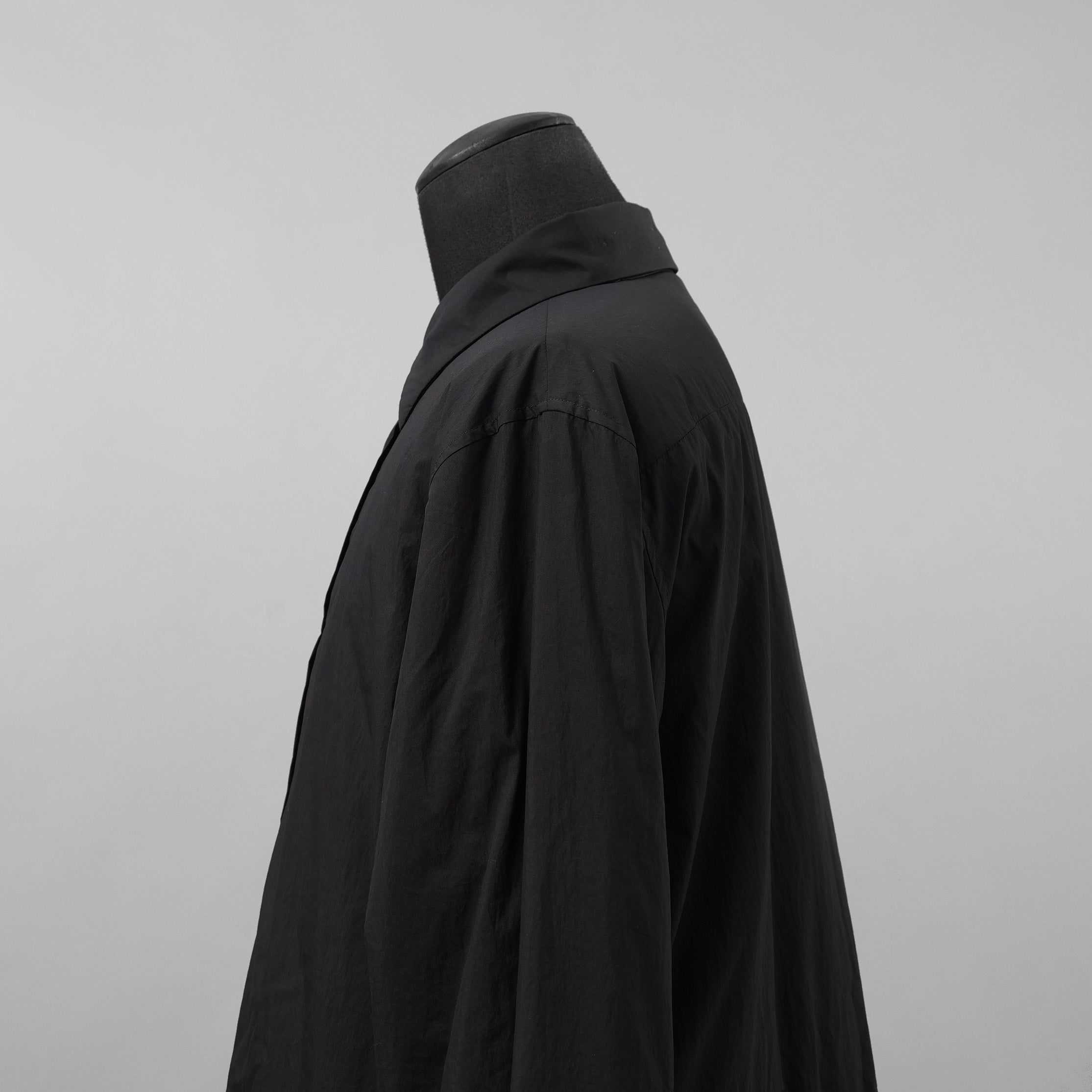Ten c テンシー / 美品 24AW PADDED SHIRT / PIECE DYED COTTON/NYLON POPLIN パデッドシャツ ジャケット / 24CTCUS06299 / size 43 (BLACK)