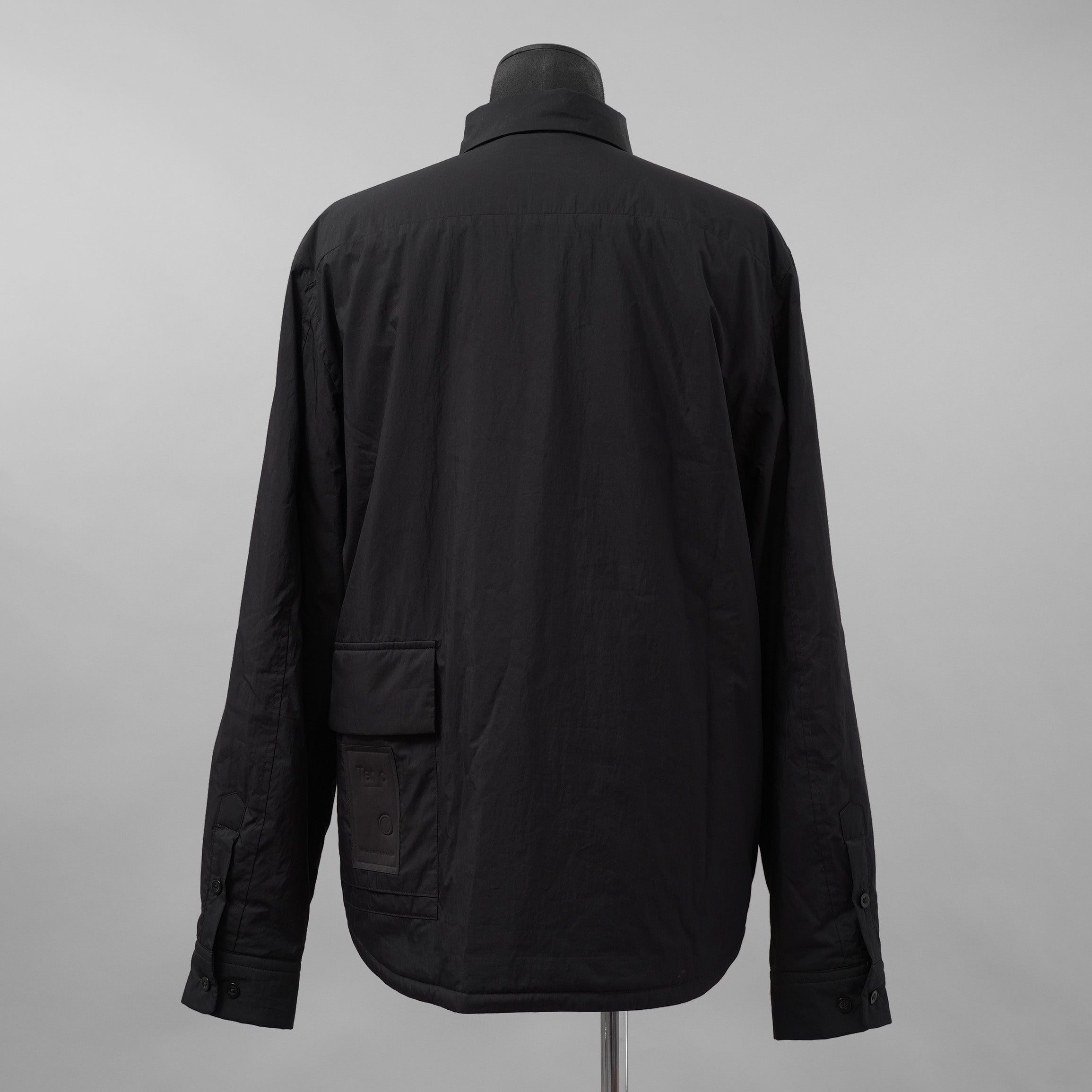 Ten c テンシー / 美品 24AW PADDED SHIRT / PIECE DYED COTTON/NYLON POPLIN パデッドシャツ ジャケット / 24CTCUS06299 / size 43 (BLACK)