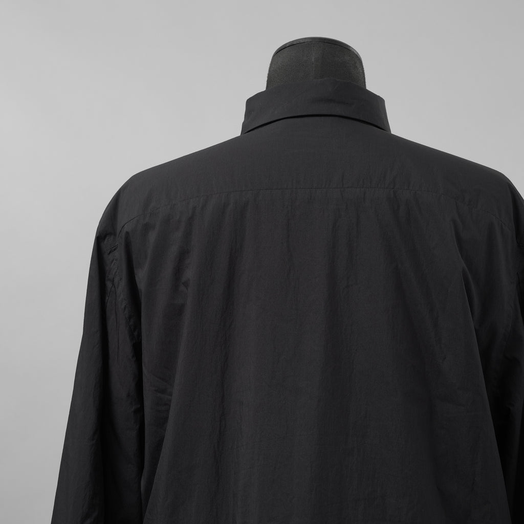 Ten c テンシー / 美品 24AW PADDED SHIRT / PIECE DYED COTTON/NYLON POPLIN パデッドシャツ ジャケット / 24CTCUS06299 / size 43 (BLACK)