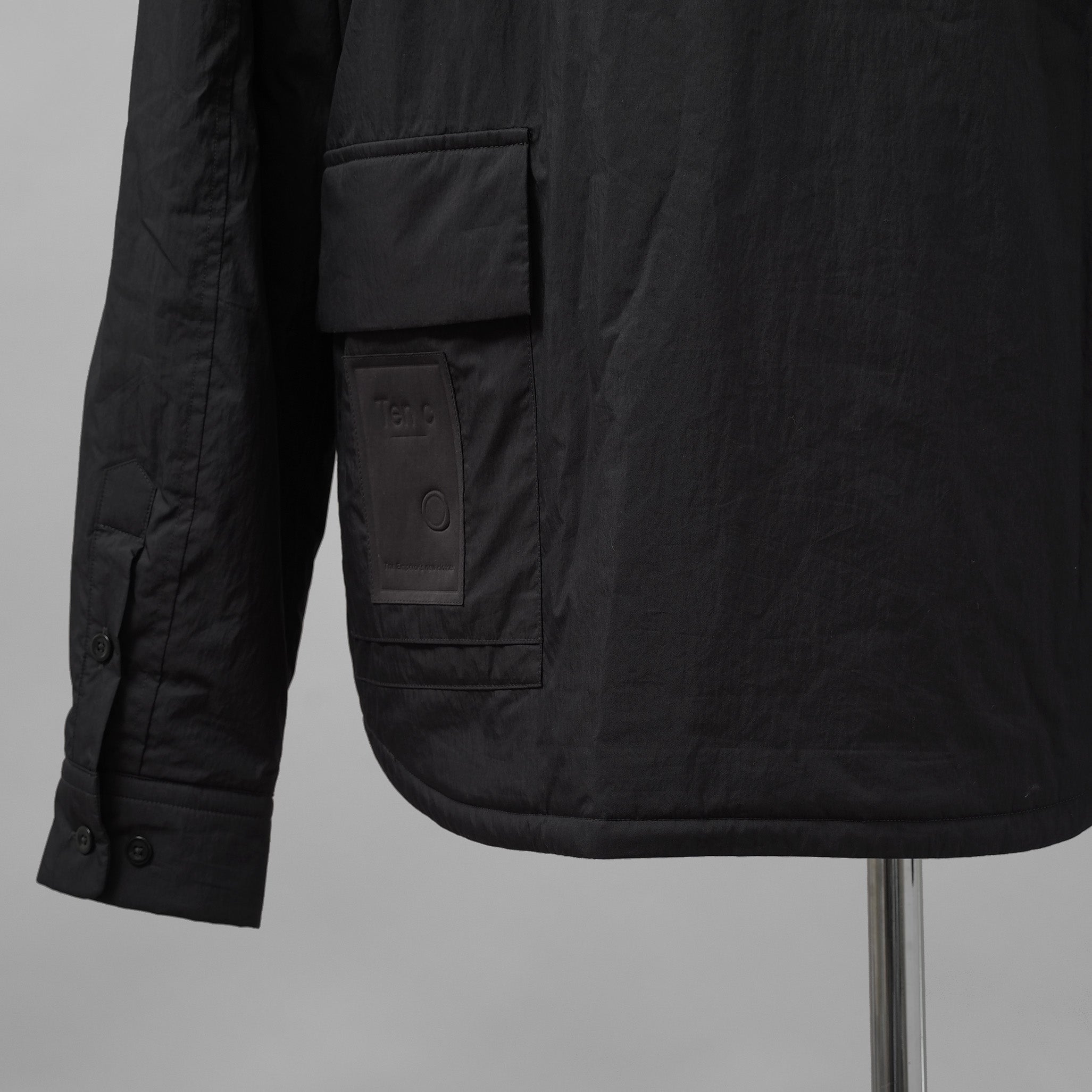 Ten c テンシー / 美品 24AW PADDED SHIRT / PIECE DYED COTTON/NYLON POPLIN パデッドシャツ ジャケット / 24CTCUS06299 / size 43 (BLACK)