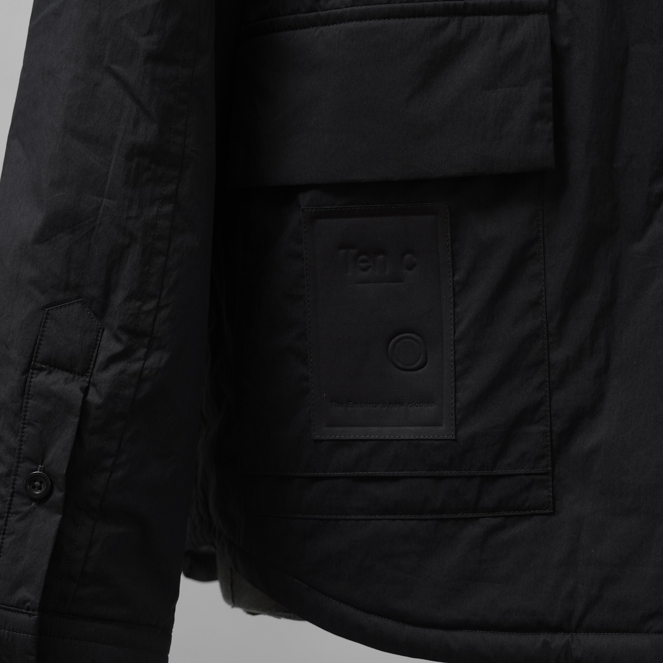 Ten c テンシー / 美品 24AW PADDED SHIRT / PIECE DYED COTTON/NYLON POPLIN パデッドシャツ ジャケット / 24CTCUS06299 / size 43 (BLACK)