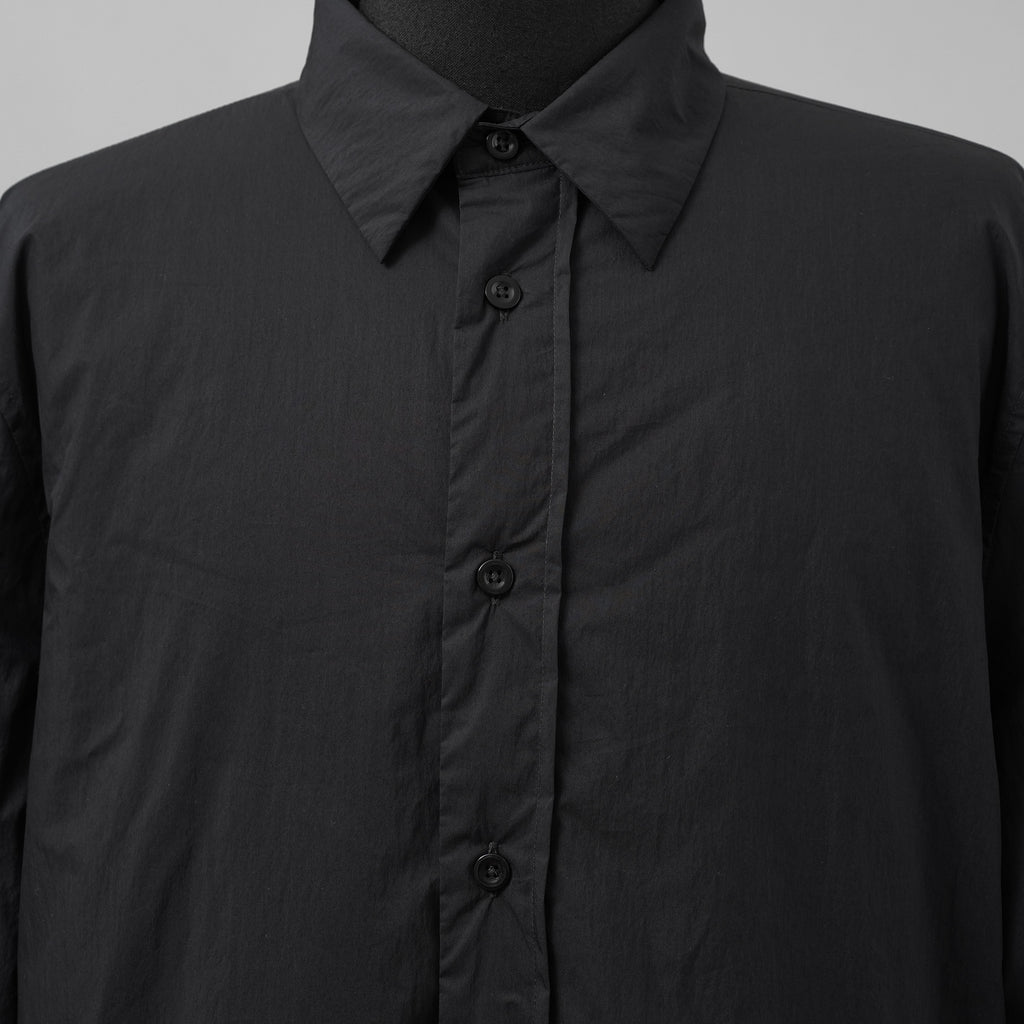 Ten c テンシー / 美品 24AW PADDED SHIRT / PIECE DYED COTTON/NYLON POPLIN パデッドシャツ ジャケット / 24CTCUS06299 / size 43 (BLACK)