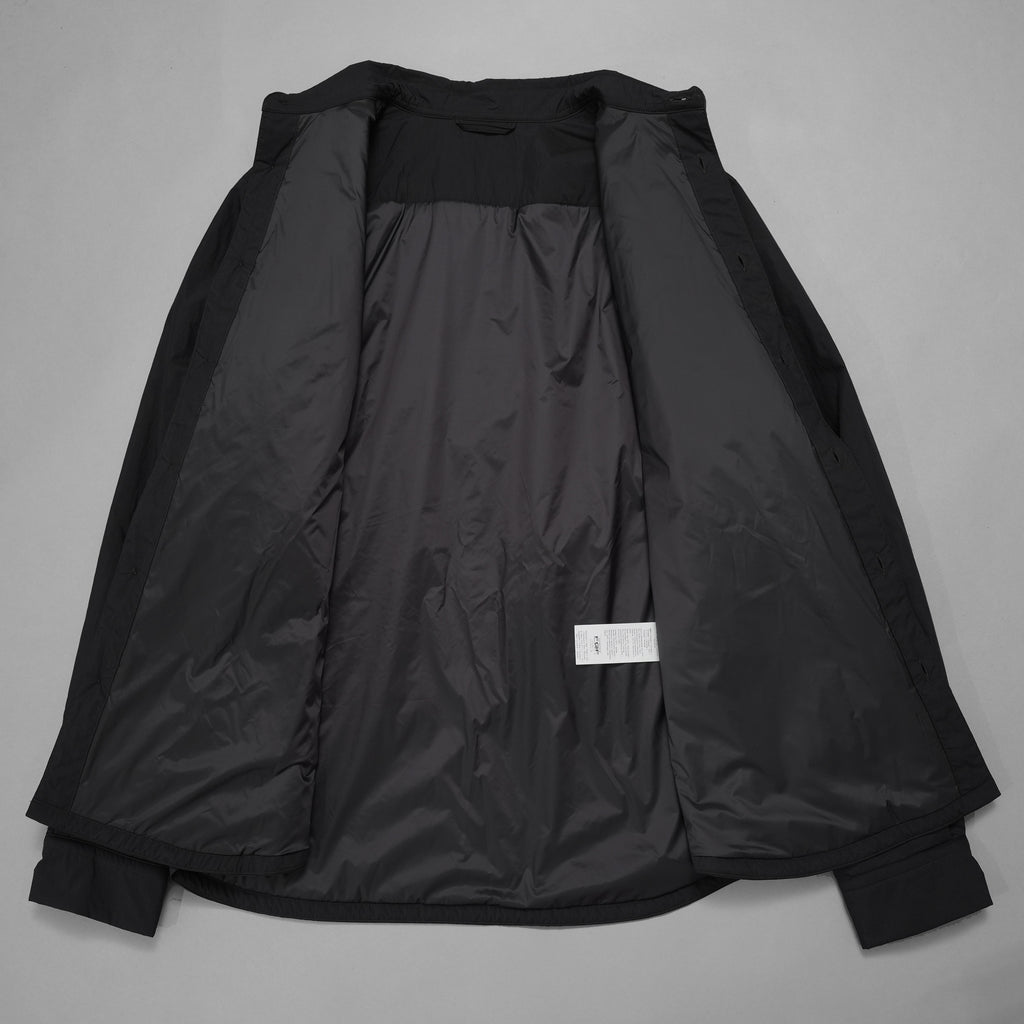 Ten c テンシー / 美品 24AW PADDED SHIRT / PIECE DYED COTTON/NYLON POPLIN パデッドシャツ ジャケット / 24CTCUS06299 / size 43 (BLACK)