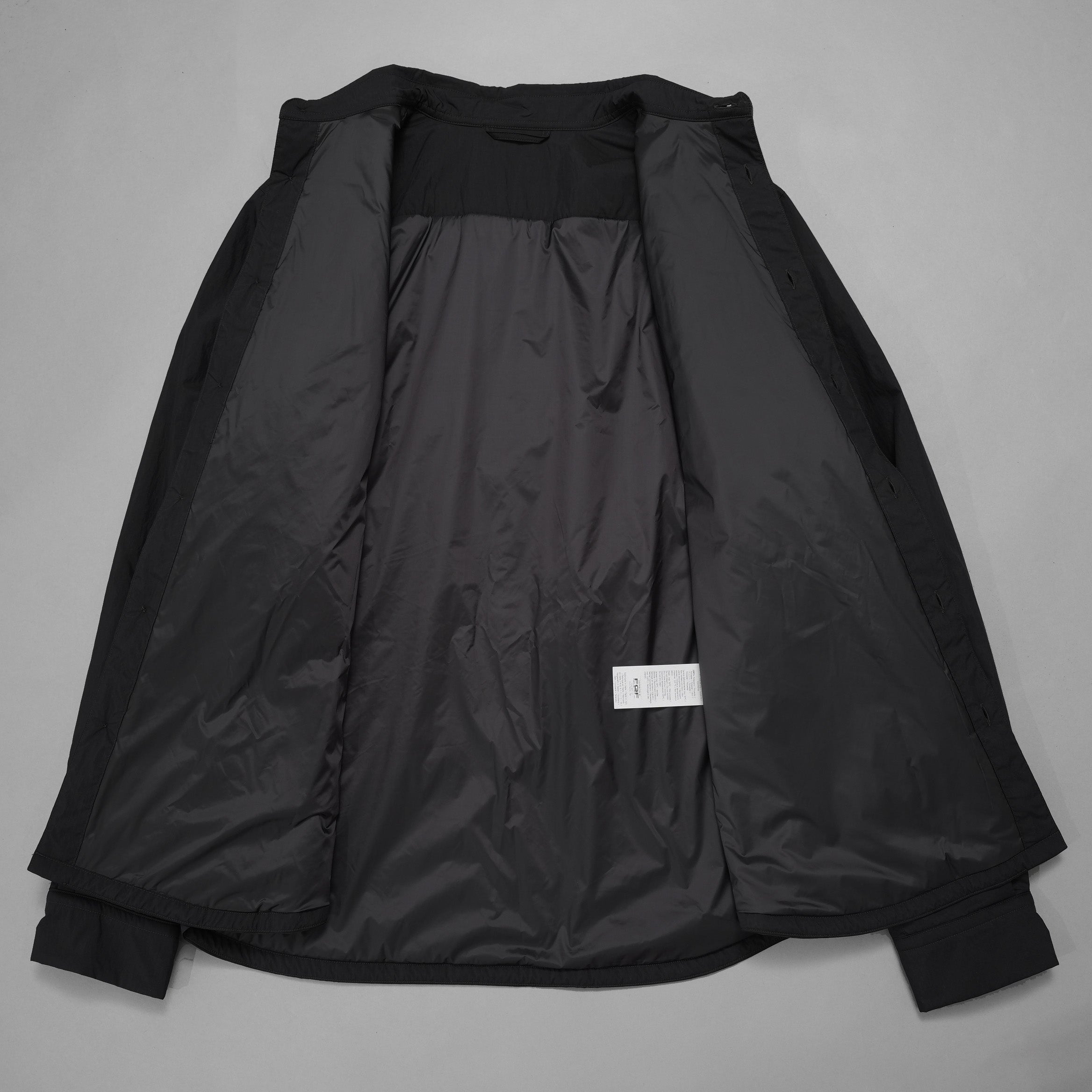 Ten c テンシー / 美品 24AW PADDED SHIRT / PIECE DYED COTTON/NYLON POPLIN パデッドシャツ ジャケット / 24CTCUS06299 / size 43 (BLACK)