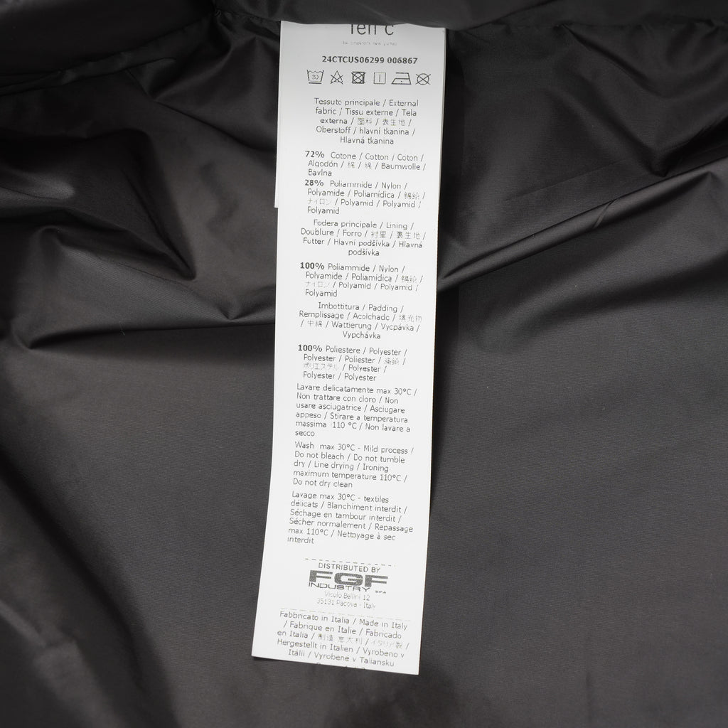 Ten c テンシー / 美品 24AW PADDED SHIRT / PIECE DYED COTTON/NYLON POPLIN パデッドシャツ ジャケット / 24CTCUS06299 / size 43 (BLACK)