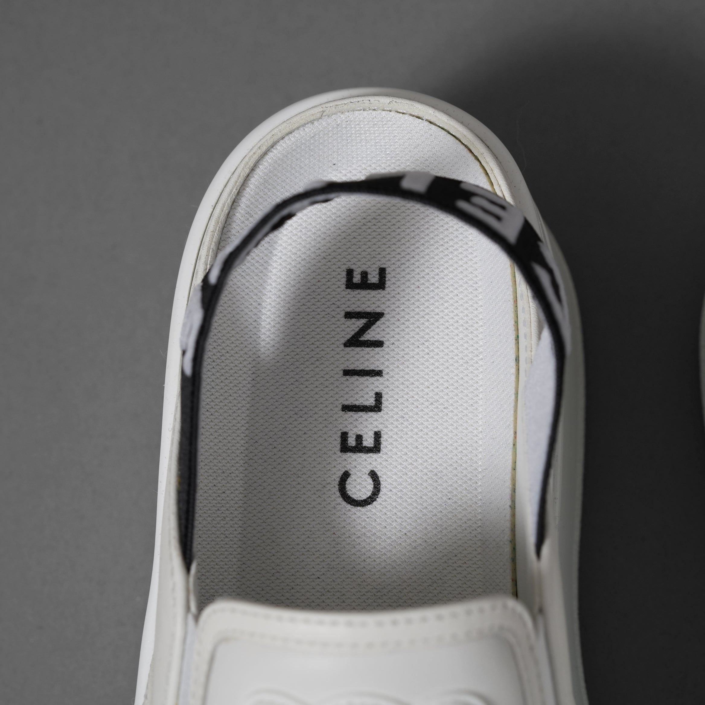 CELINE セリーヌ / 美品 トリオンフ STRAPPED WEDGE MULE W TRION 50 / ブロック ウェッジミュール / size 36 (23cm) WHITE /  厚底 シューズ