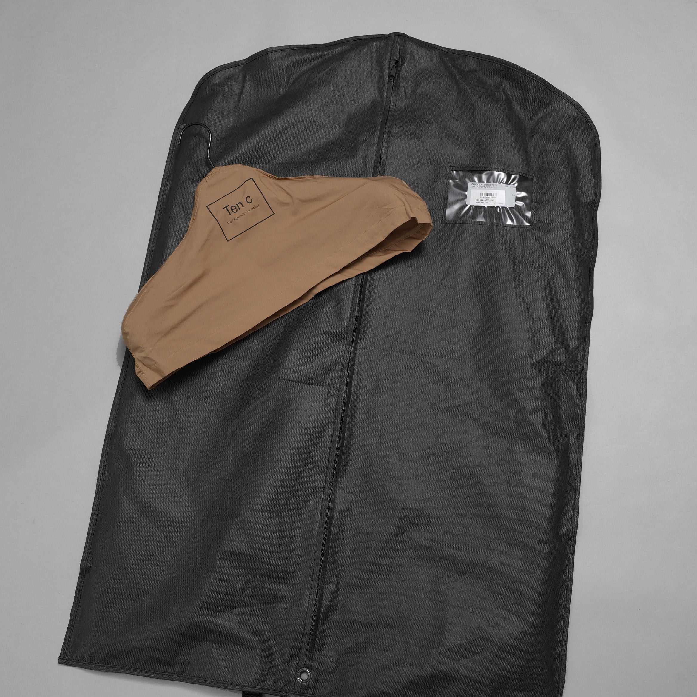 Ten c テンシー / 美品 24AW PADDED SHIRT / PIECE DYED COTTON/NYLON POPLIN パデッドシャツ ジャケット / 24CTCUS06299 / size 43 (BLACK)