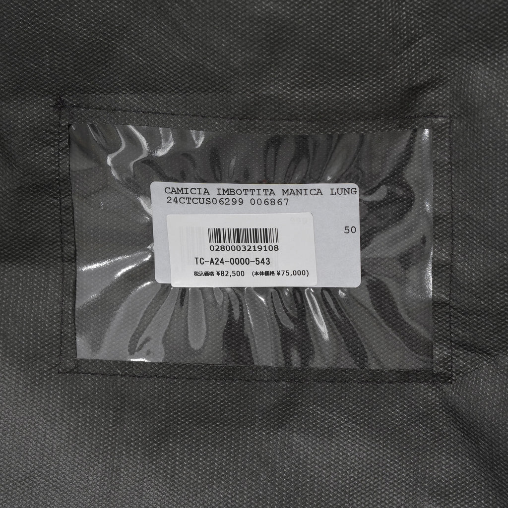 Ten c テンシー / 美品 24AW PADDED SHIRT / PIECE DYED COTTON/NYLON POPLIN パデッドシャツ ジャケット / 24CTCUS06299 / size 43 (BLACK)