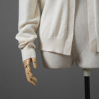 FENDI フェンディ / 23AW アシメトリー アルパカ ニット カーディガン / FZC968 AOEL / size40 (WHITE)