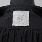 daska ダスカ / 美品 24SS daska× maktub コラボ別注 Pintuck Shirt (front open ver.) 長袖シャツ / size 22(M) BLACK