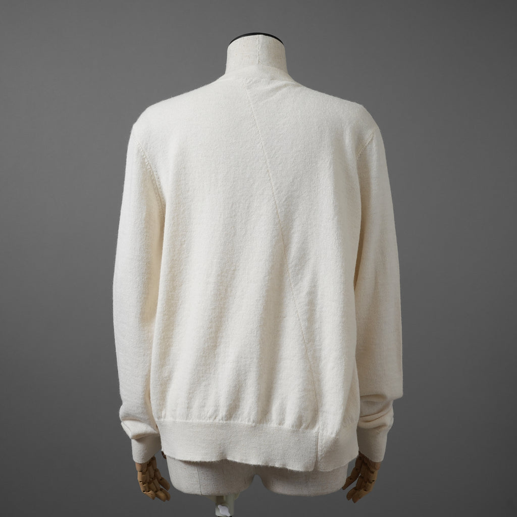 FENDI フェンディ / 23AW アシメトリー アルパカ ニット カーディガン / FZC968 AOEL / size40 (WHITE)