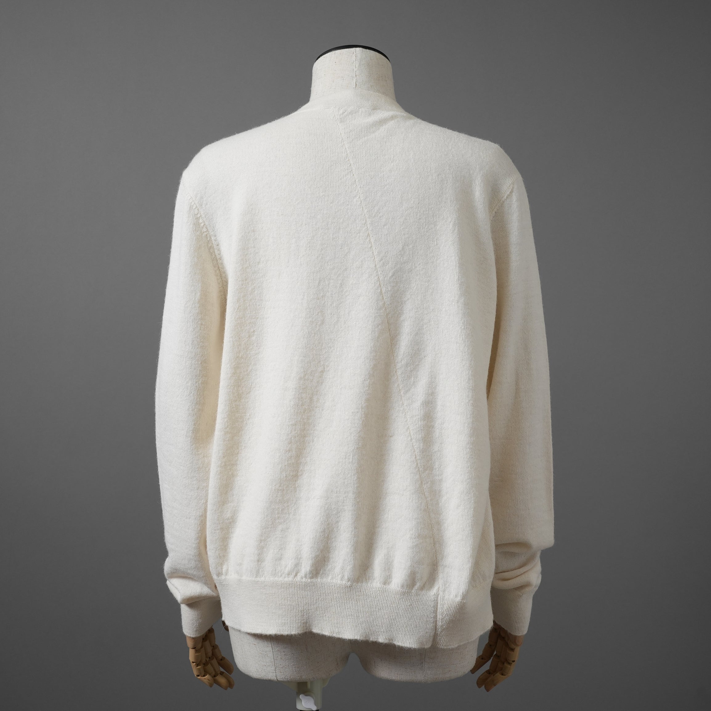 FENDI フェンディ / 23AW アシメトリー アルパカ ニット カーディガン / FZC968 AOEL / size40 (WHITE)
