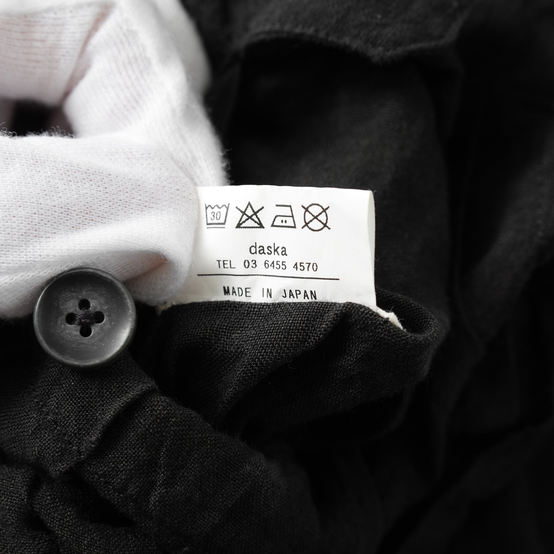 daska ダスカ / 美品 24SS daska× maktub コラボ別注 Pintuck Shirt (front open ver.) 長袖シャツ / size 22(M) BLACK