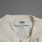 FENDI フェンディ / 23AW アシメトリー アルパカ ニット カーディガン / FZC968 AOEL / size40 (WHITE)