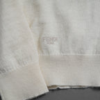 FENDI フェンディ / 23AW アシメトリー アルパカ ニット カーディガン / FZC968 AOEL / size40 (WHITE)