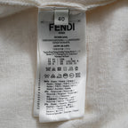 FENDI フェンディ / 23AW アシメトリー アルパカ ニット カーディガン / FZC968 AOEL / size40 (WHITE)