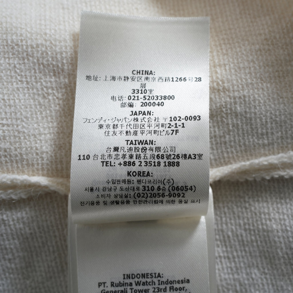 FENDI フェンディ / 23AW アシメトリー アルパカ ニット カーディガン / FZC968 AOEL / size40 (WHITE)