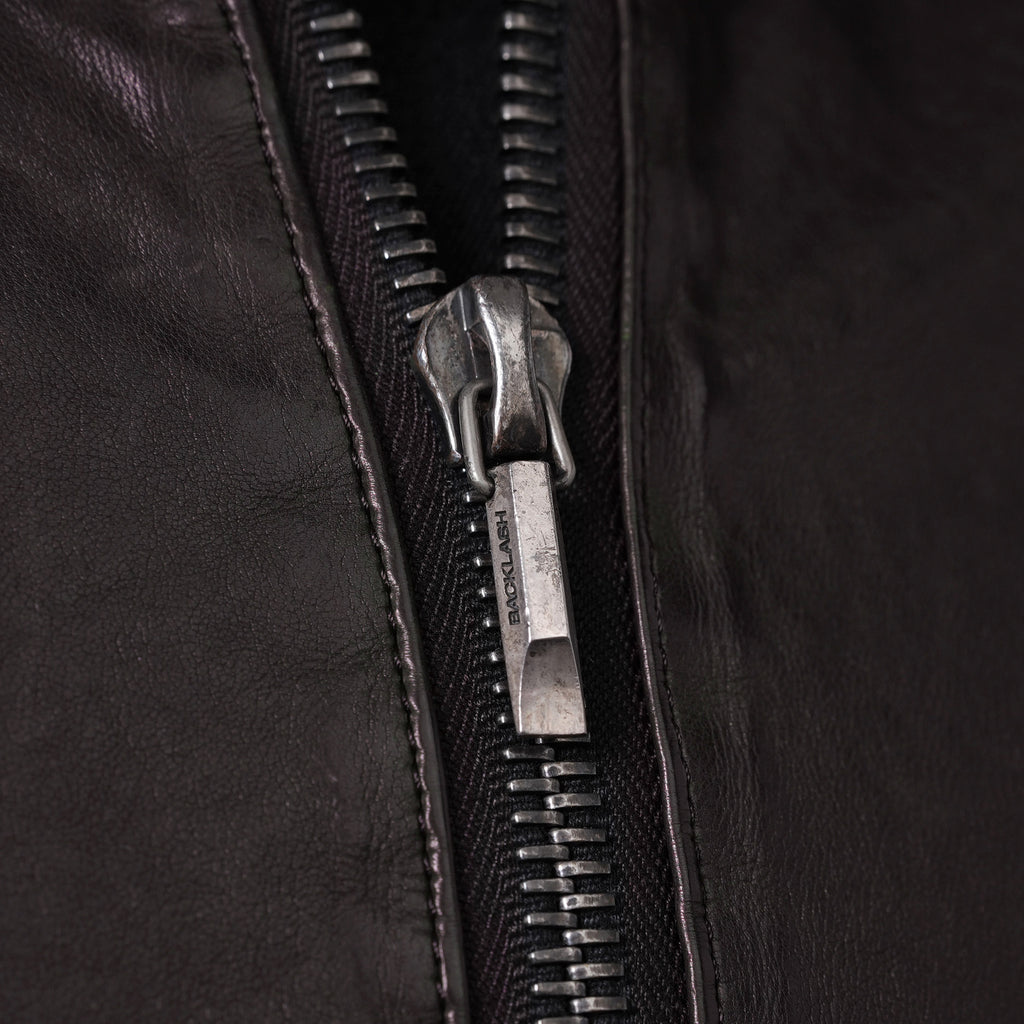 新品 ISAMUKATAYAMA BACKLASH The LINE イサムカタヤマ バックラッシュ / イタリーカーフ 製品染め 襟付きブルゾン T-148 / size M (DARK BROWN)