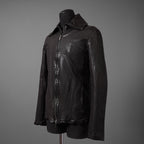 新品 ISAMUKATAYAMA BACKLASH The LINE イサムカタヤマ バックラッシュ / イタリーカーフ 製品染め 襟付きブルゾン T-148 / size M (DARK BROWN)