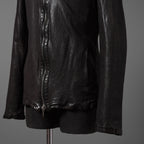 新品 ISAMUKATAYAMA BACKLASH The LINE イサムカタヤマ バックラッシュ / イタリーカーフ 製品染め 襟付きブルゾン T-148 / size M (DARK BROWN)