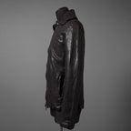 新品 ISAMUKATAYAMA BACKLASH The LINE イサムカタヤマ バックラッシュ / イタリーカーフ 製品染め 襟付きブルゾン T-148 / size M (DARK BROWN)