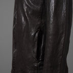 新品 ISAMUKATAYAMA BACKLASH The LINE イサムカタヤマ バックラッシュ / イタリーカーフ 製品染め 襟付きブルゾン T-148 / size M (DARK BROWN)