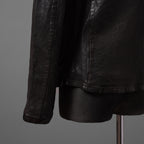 新品 ISAMUKATAYAMA BACKLASH The LINE イサムカタヤマ バックラッシュ / イタリーカーフ 製品染め 襟付きブルゾン T-148 / size M (DARK BROWN)