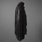 新品 ISAMUKATAYAMA BACKLASH The LINE イサムカタヤマ バックラッシュ / イタリーカーフ 製品染め 襟付きブルゾン T-148 / size M (DARK BROWN)