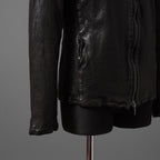 新品 ISAMUKATAYAMA BACKLASH The LINE イサムカタヤマ バックラッシュ / イタリーカーフ 製品染め 襟付きブルゾン T-148 / size M (DARK BROWN)