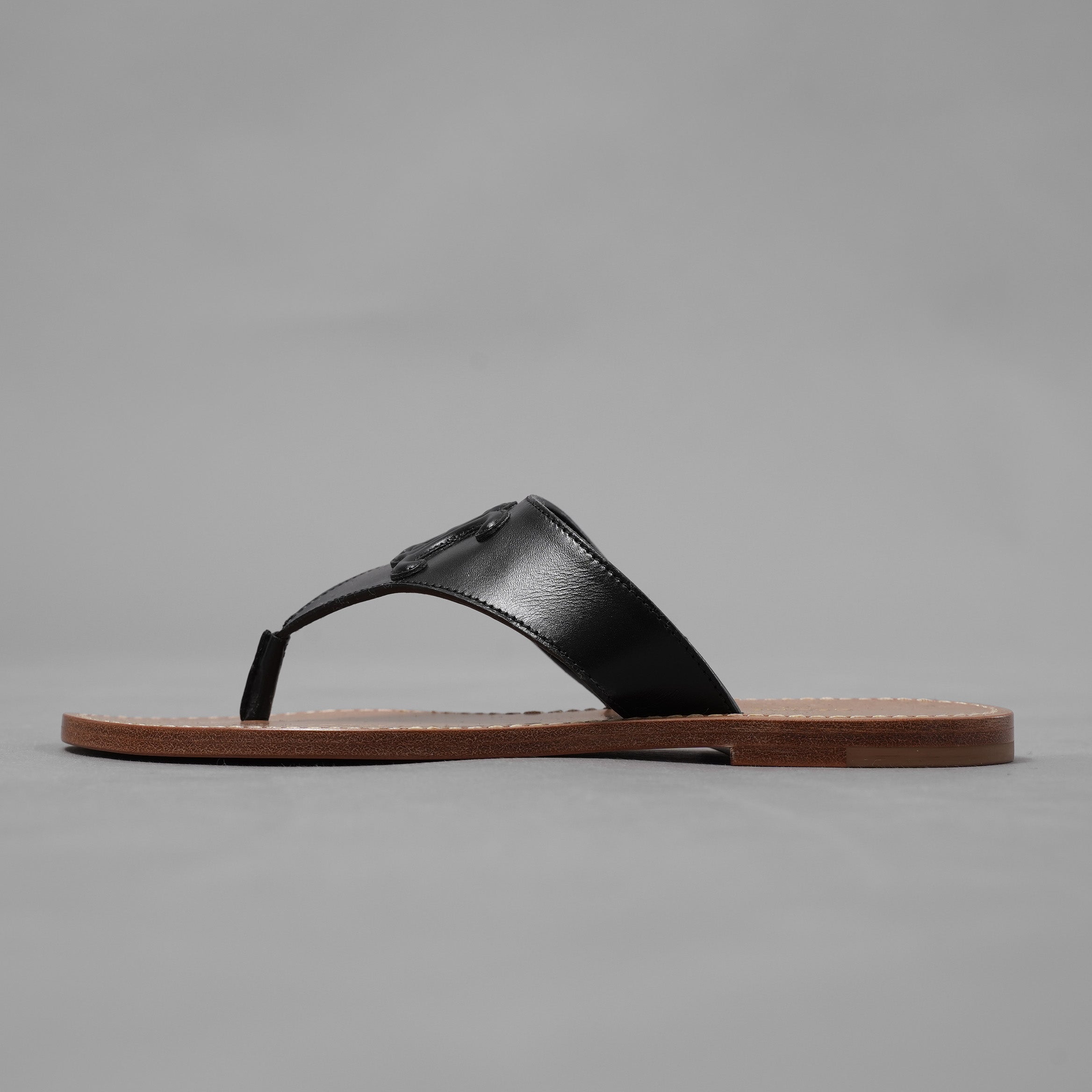 CELINE セリーヌ / 22SS トリオンフ レザー カーフスキン フラットサンダル シューズ / RM0222 / size 36 (23cm) BLACK)
