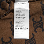 CELINE セリーヌ / 24AW 美品 トリオンフ クロップドトップス / 2AG03916T / size M (BROWN) 長袖Tシャツ