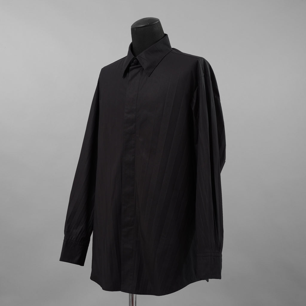 VALENTINO ヴァレンティノ / 美品 23SS Tech Nylon Oversize Shirt 長袖シャツ / 2V0ABX955ET / size S (BLACK)