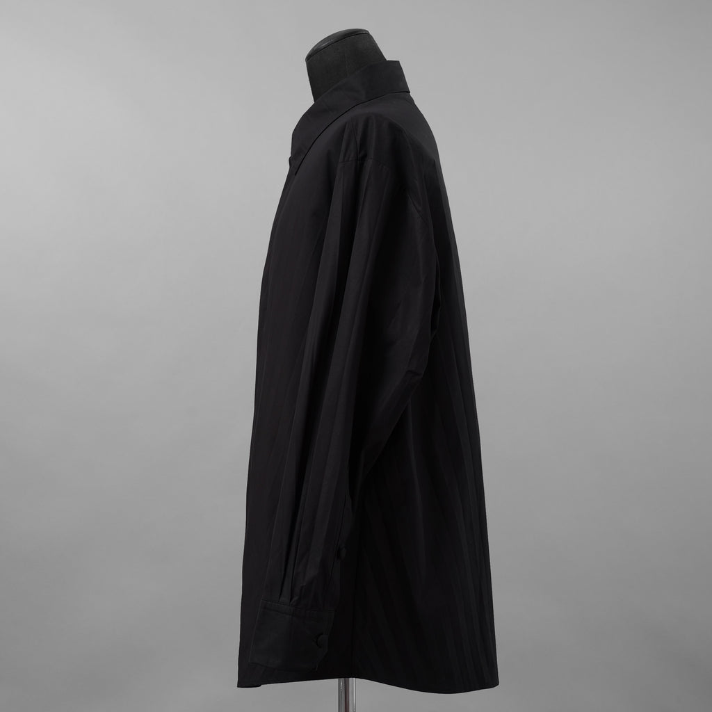 VALENTINO ヴァレンティノ / 美品 23SS Tech Nylon Oversize Shirt 長袖シャツ / 2V0ABX955ET / size S (BLACK)