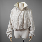 Fendi x SKIMS フェンディ / 22SS Reversible Cropped Windbreaker 総柄 リバーシブル クロップド ウインドブレーカー / FAN063 AGNG / size M (WHITE) レディース