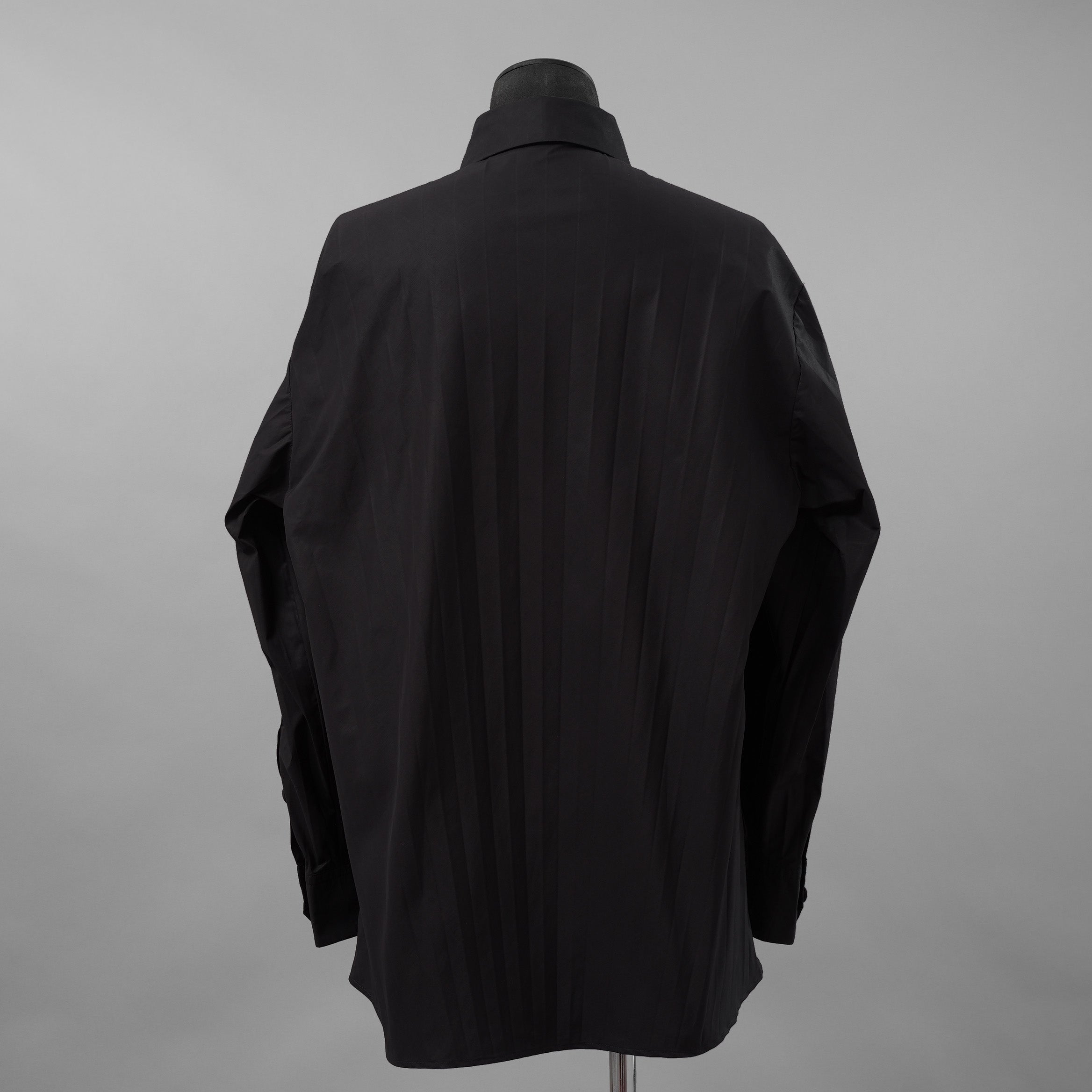 VALENTINO ヴァレンティノ / 美品 23SS Tech Nylon Oversize Shirt 長袖シャツ / 2V0ABX955ET / size S (BLACK)