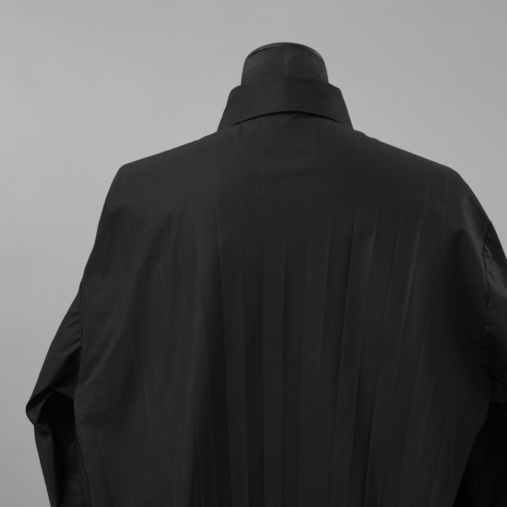 VALENTINO ヴァレンティノ / 美品 23SS Tech Nylon Oversize Shirt 長袖シャツ / 2V0ABX955ET / size S (BLACK)