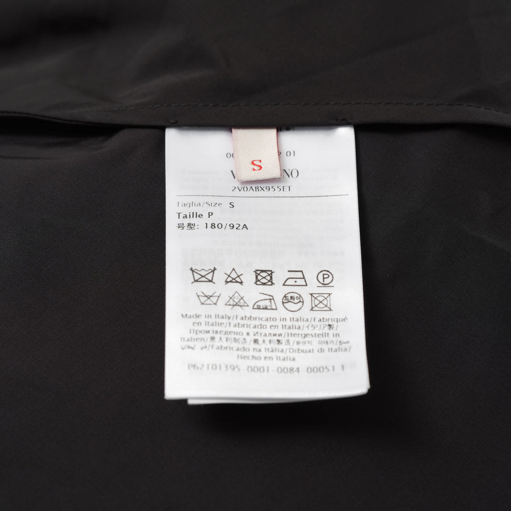 VALENTINO ヴァレンティノ / 美品 23SS Tech Nylon Oversize Shirt 長袖シャツ / 2V0ABX955ET / size S (BLACK)