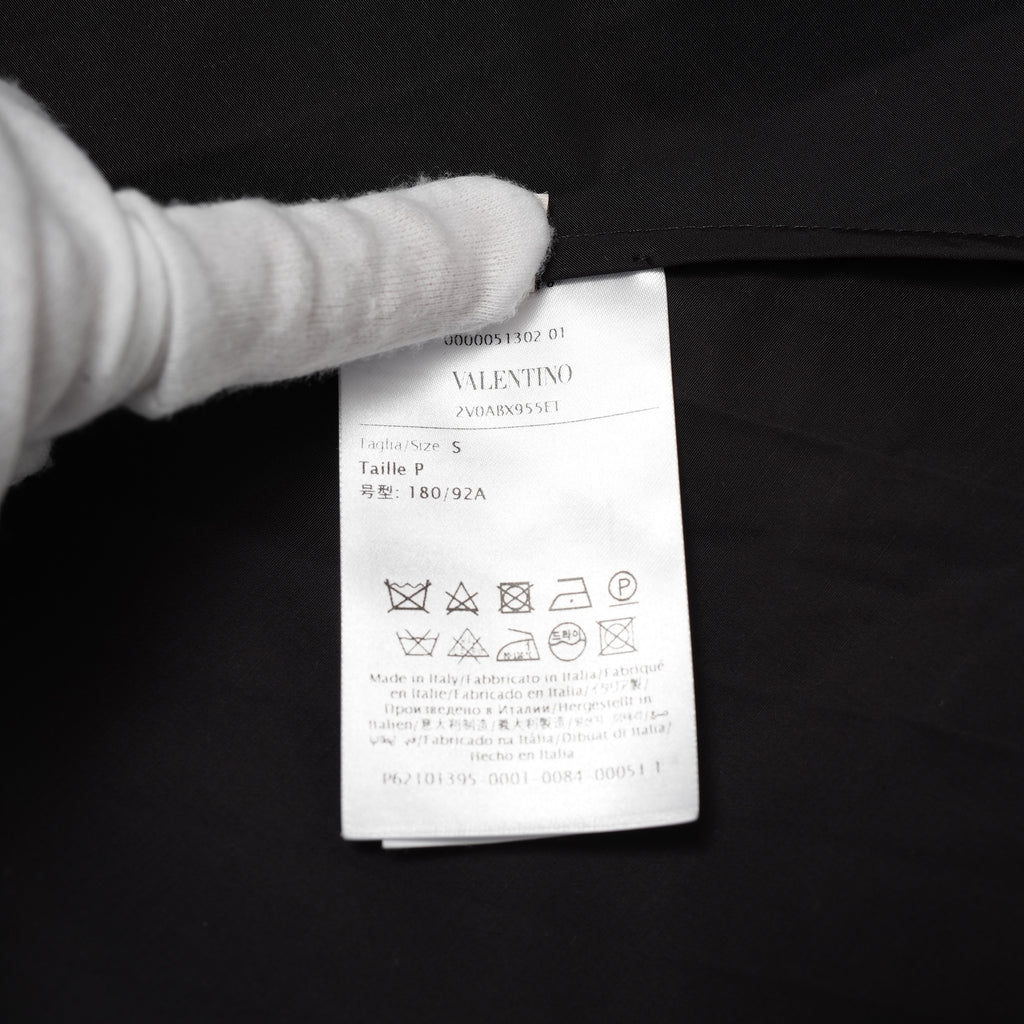 VALENTINO ヴァレンティノ / 美品 23SS Tech Nylon Oversize Shirt 長袖シャツ / 2V0ABX955ET / size S (BLACK)