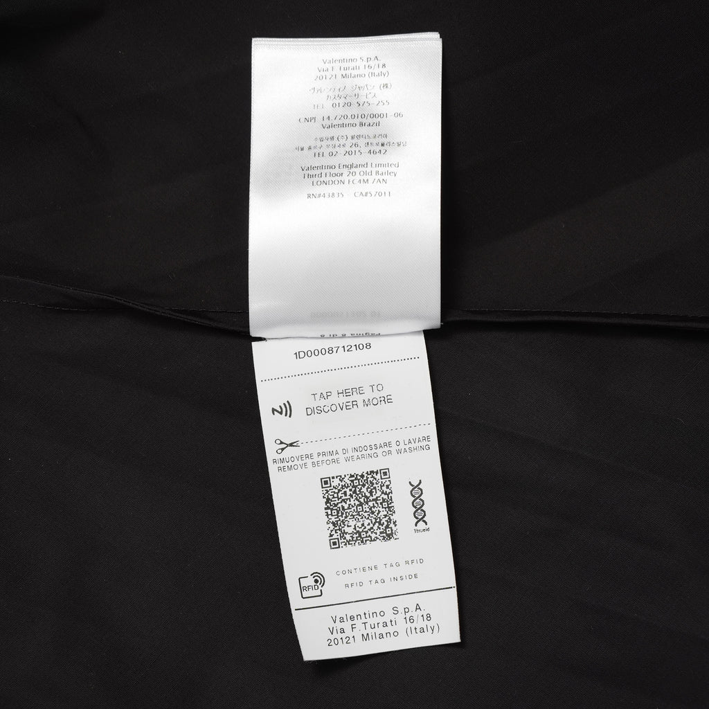 VALENTINO ヴァレンティノ / 美品 23SS Tech Nylon Oversize Shirt 長袖シャツ / 2V0ABX955ET / size S (BLACK)