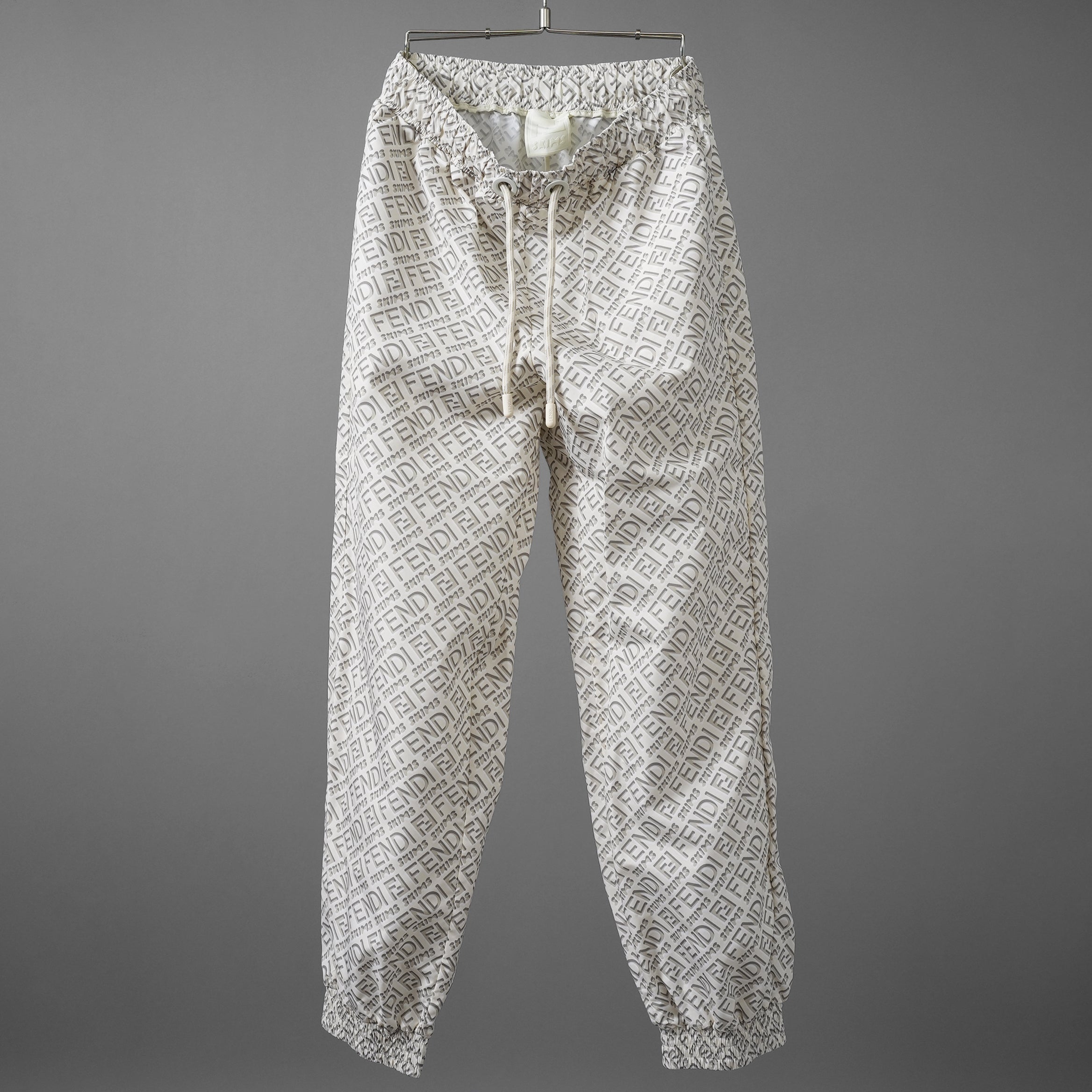 Fendi x SKIMS フェンディ / 22SS 美品 Loose Fit Pants 総柄 ジョガーパンツ / FAN262 AGNG / size M (WHITE) レディース