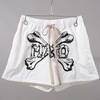 MAYO メイヨー× ROYAL FLASH / 美品 25SS 太田忍コラボ 別注ゲームショーツ Bones Embroidery Shorts パンツ / 25RMY-NYPT000 / size M (WHITE)