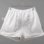 MAYO メイヨー× ROYAL FLASH / 美品 25SS 太田忍コラボ 別注ゲームショーツ Bones Embroidery Shorts パンツ / 25RMY-NYPT000 / size M (WHITE)