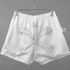 MAYO メイヨー× ROYAL FLASH / 美品 25SS 太田忍コラボ 別注ゲームショーツ Bones Embroidery Shorts パンツ / 25RMY-NYPT000 / size M (WHITE)