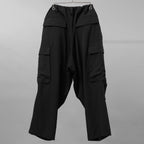 Y's for men ワイズフォーメン / 美品 24AW GABARDINE SIDE TRIPLE STITCH CARGO PANTS シワギャバ 脇3本ステッチ カーゴパンツ / MO-P32-100 / size 3 (BLACK)